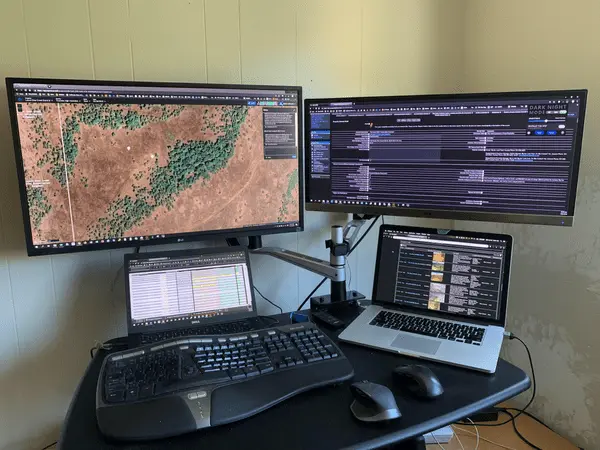 Ethan's monitoring workstation