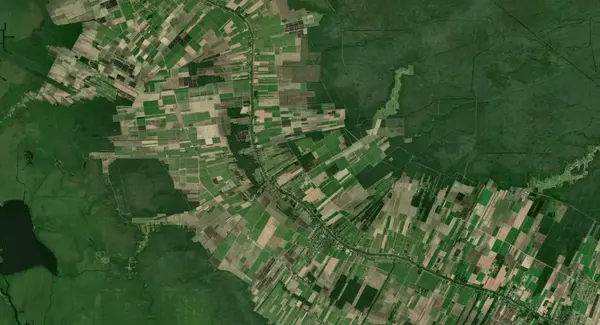 Satellite image in Lens.