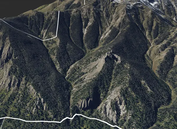 Lens 3D view shows one of the rugged properties that COL monitors (imagery credit: USDA NAIP).