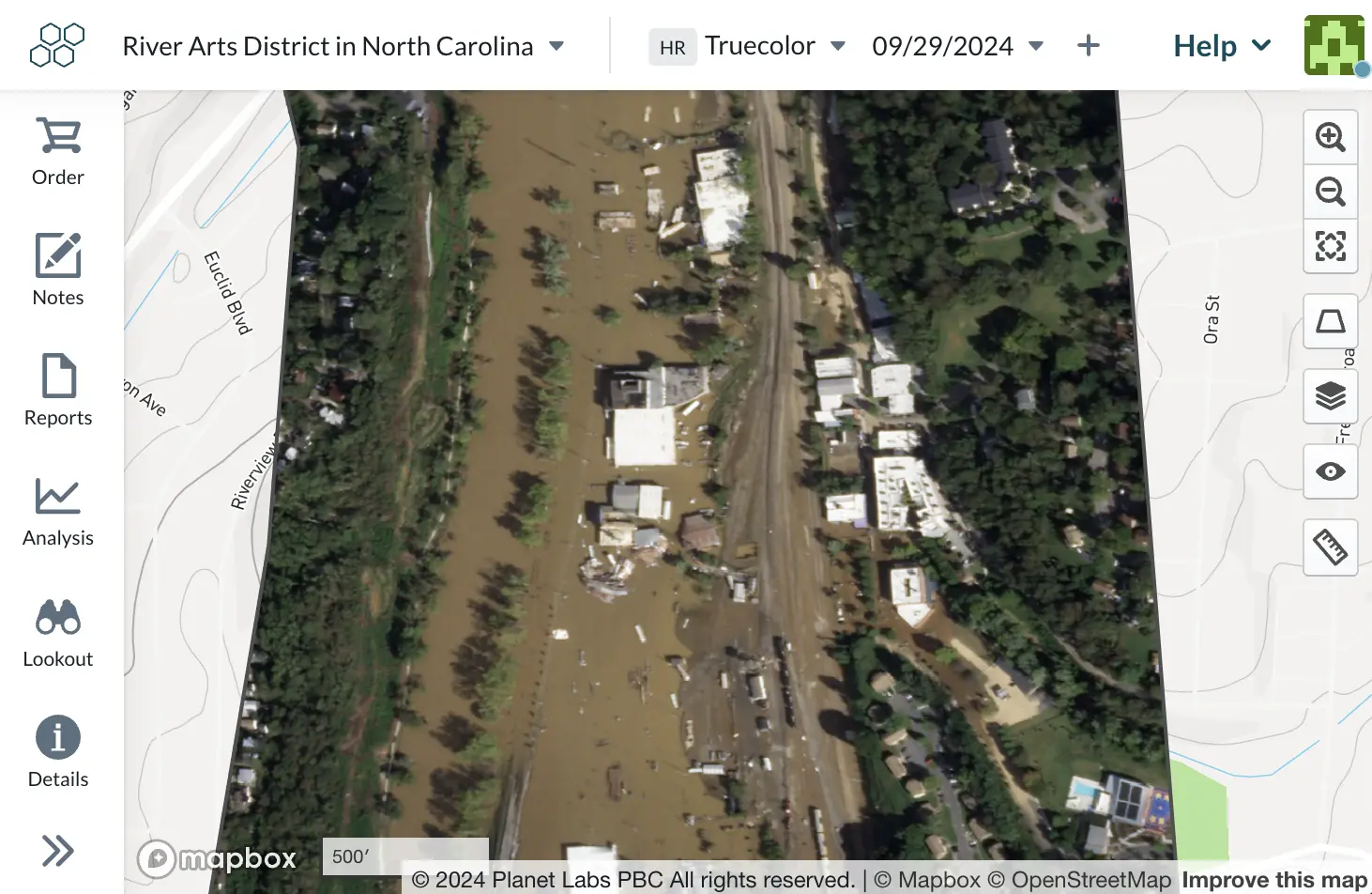 Lens access for Hurricane Helene response