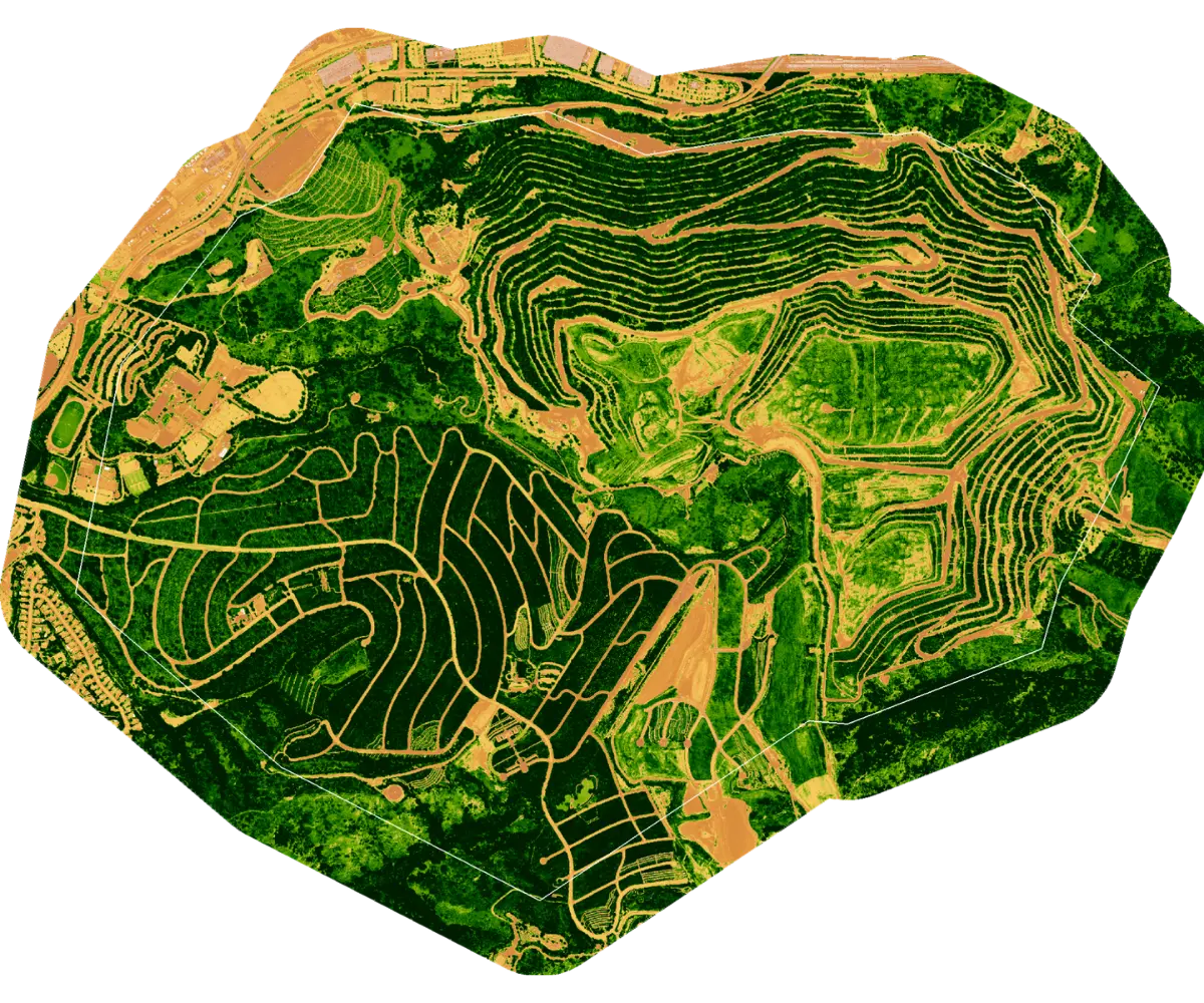 Aerial view of a Lens area of interest