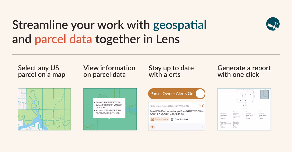 How to easily access up-to-date parcel data and satellite imagery in Lens